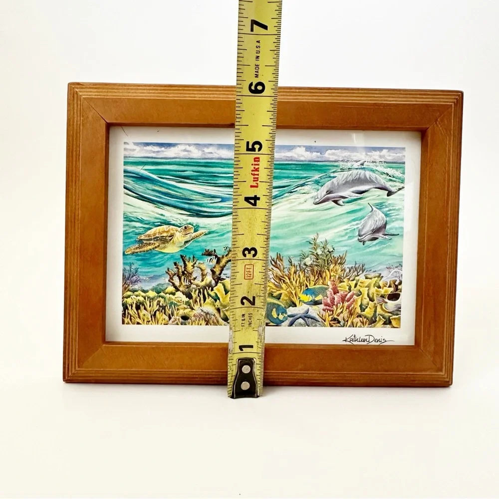 Kathleen Denis Ocean Nautical Coastal Art Print in Wood Frame